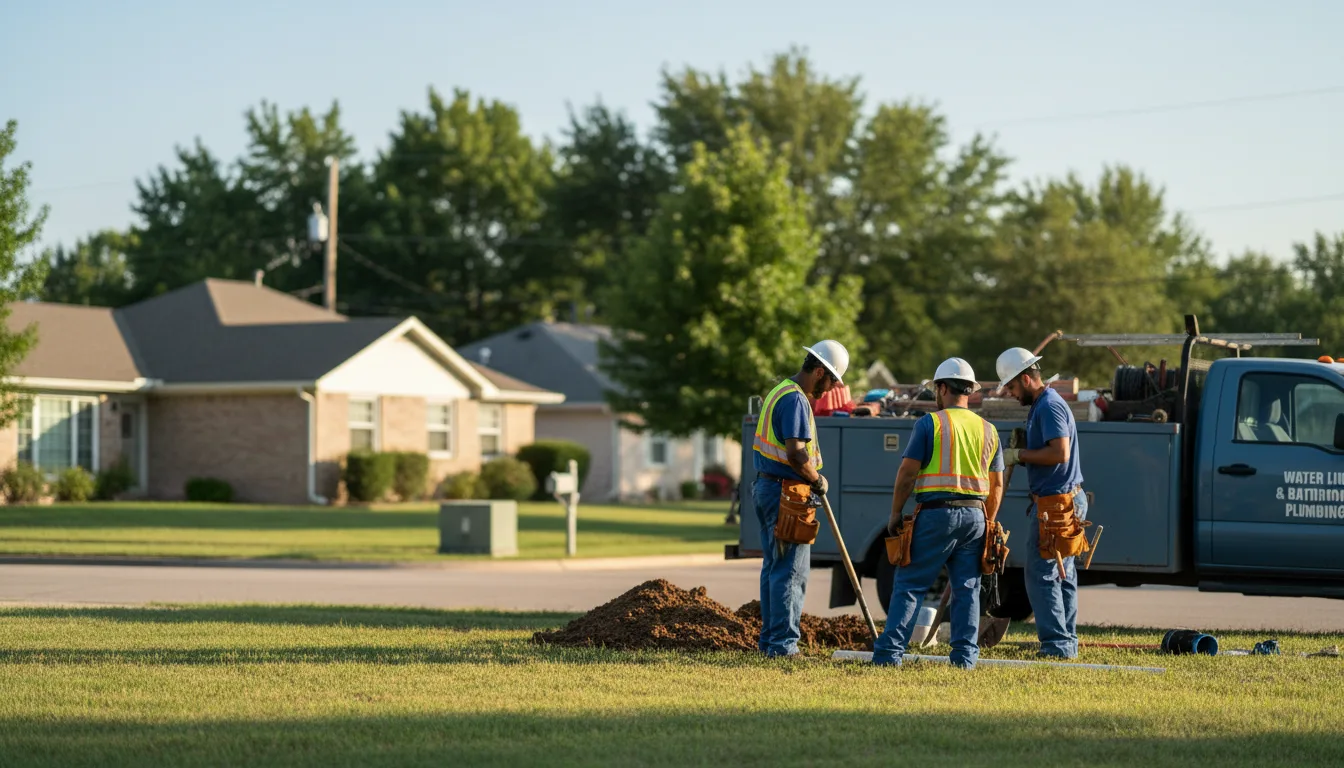 Residential water line and bathroom plumbing service in Truro, IA